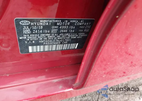 2019 Genesis G70 3.3T Dynamic из США, поврежденный, VIN KMTG34LE7KU017931